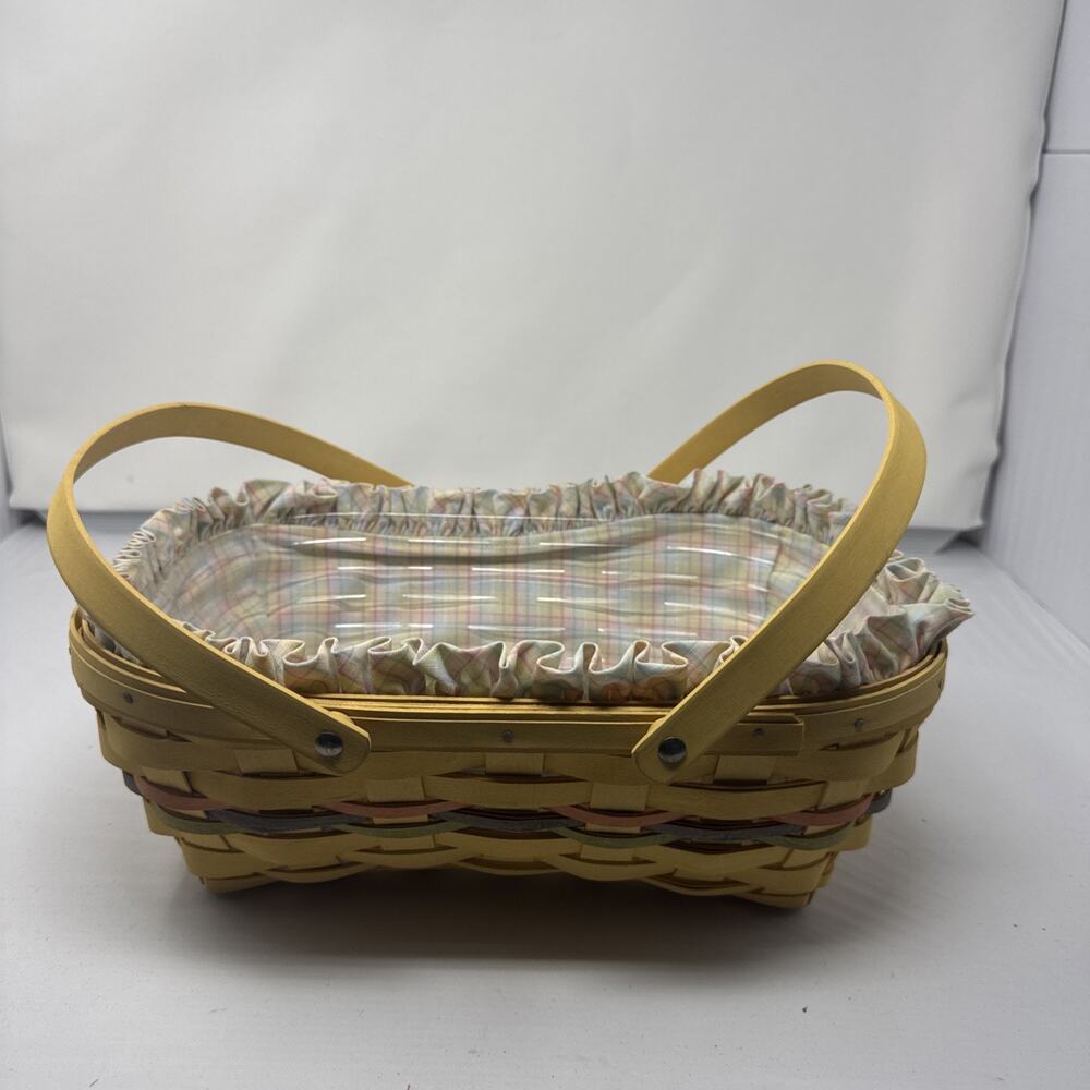 Longaberger 2005 Sunwashed Easter Basket Easter Egg Liner Plastic Liner